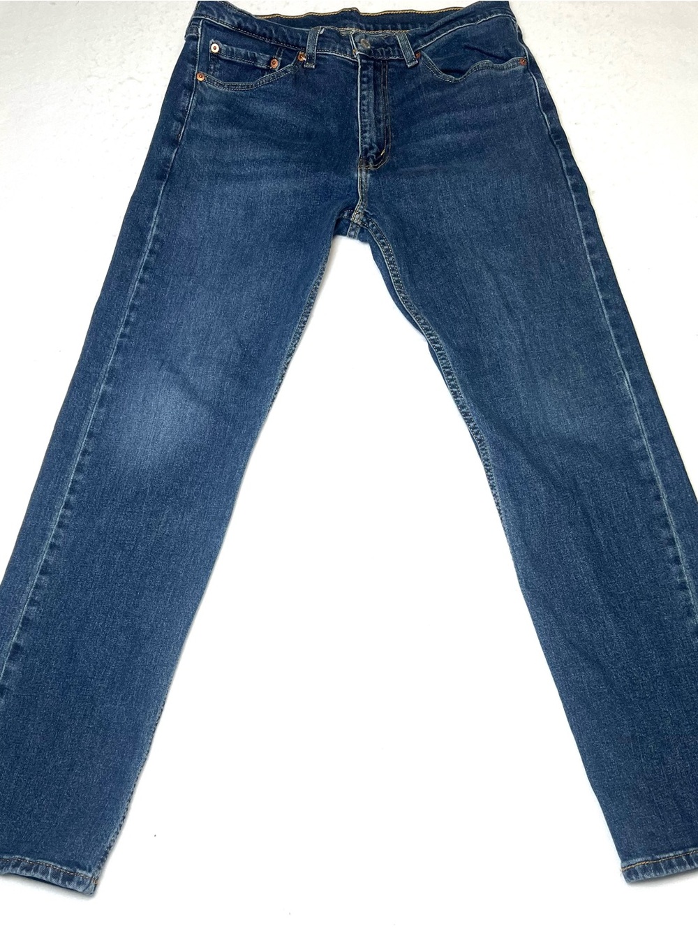 Levi's 505 Regular Fit Jeans Mens 33x32 Blue Medium Wash Straight Leg Denim